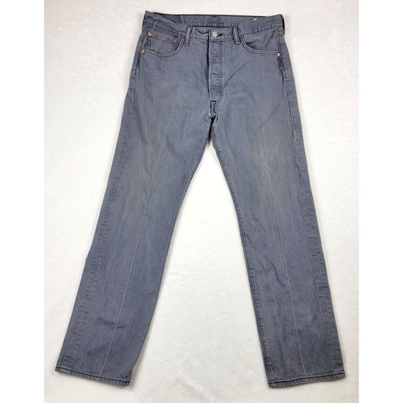 Levi's Other - Levi's‎ 501 XX Jeans 34x32 Straight Fit White Oak Cone Denim Gray Button Fly